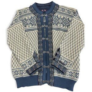 DALE OF NORWAY Cardigan Sweater Womens Large Metal Clasps * FOR REPAIR * READ
